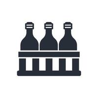 beer pack icon. .Editable stroke.linear style sign for use web design,logo.Symbol illustration. vector