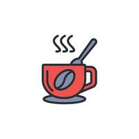 Coffee icon. .Editable stroke.linear style sign for use web design,logo.Symbol illustration. vector