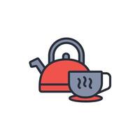 kettle icon. .Editable stroke.linear style sign for use web design,logo.Symbol illustration. vector