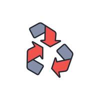 recycling icon. .Editable stroke.linear style sign for use web design,logo.Symbol illustration. vector