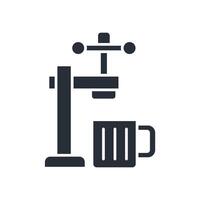 draught beer icon. .Editable stroke.linear style sign for use web design,logo.Symbol illustration. vector