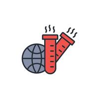climate change icon. .Editable stroke.linear style sign for use web design,logo.Symbol illustration. vector