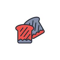 Toast icon. .Editable stroke.linear style sign for use web design,logo.Symbol illustration. vector