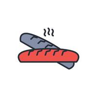 Baguette icon. .Editable stroke.linear style sign for use web design,logo.Symbol illustration. vector