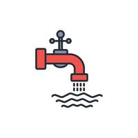 water icon. .Editable stroke.linear style sign for use web design,logo.Symbol illustration. vector