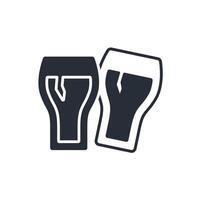 beer glass icon. .Editable stroke.linear style sign for use web design,logo.Symbol illustration. vector