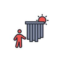 morning icon. .Editable stroke.linear style sign for use web design,logo.Symbol illustration. vector
