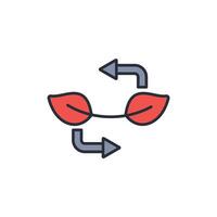 reuse icon. .Editable stroke.linear style sign for use web design,logo.Symbol illustration. vector