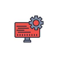 computer engineering icon. .Editable stroke.linear style sign for use web design,logo.Symbol illustration. vector