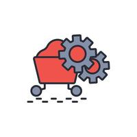 mining engineering icon. .Editable stroke.linear style sign for use web design,logo.Symbol illustration. vector