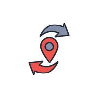 resettlement icon. .Editable stroke.linear style sign for use web design,logo.Symbol illustration. vector