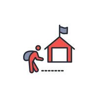 asylum icon. .Editable stroke.linear style sign for use web design,logo.Symbol illustration. vector