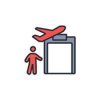 Airport icon. .Editable stroke.linear style sign for use web design,logo.Symbol illustration. vector