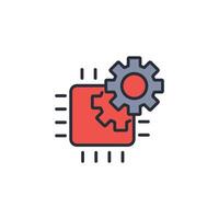 electronic engineering icon. .Editable stroke.linear style sign for use web design,logo.Symbol illustration. vector