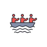refugee icon. .Editable stroke.linear style sign for use web design,logo.Symbol illustration. vector