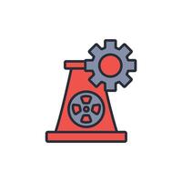 nuclear engineering icon. .Editable stroke.linear style sign for use web design,logo.Symbol illustration. vector