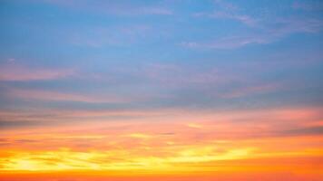 Beautiful , luxury soft gradient orange gold clouds and sunlight on the blue sky perfect for the background, take in everning,Twilight, Large size, high definition landscape photo