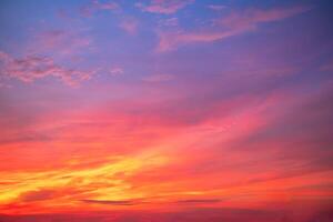 Beautiful , luxury soft gradient orange gold clouds and sunlight on the blue sky perfect for the background, take in everning,Twilight, Large size, high definition landscape photo