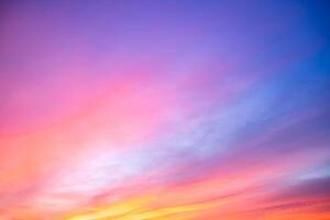 Beautiful , luxury soft gradient orange gold clouds and sunlight on the blue sky perfect for the background, take in everning,Twilight, Large size, high definition landscape photo