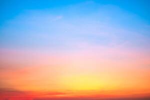 Beautiful , luxury soft gradient orange gold clouds and sunlight on the blue sky perfect for the background, take in everning,Twilight, Large size, high definition landscape photo