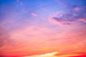 Beautiful , luxury soft gradient orange gold clouds and sunlight on the blue sky perfect for the background, take in everning,Twilight, Large size, high definition landscape photo