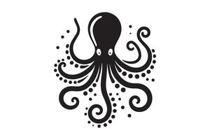 Octopus illustration on white background vector