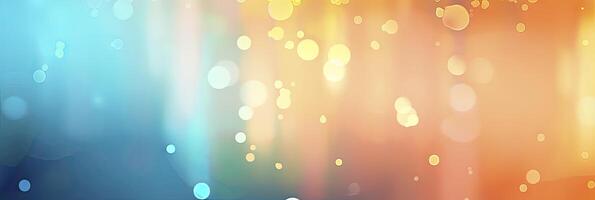 orange and blue color gradient with blur bokeh background photo