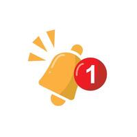 Bell Notification pop up, Number of unopened or unread new notifications concept illustration flat design. graphic element for empty state ui vector