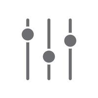 Sound mixer icon. Slider sound channel console control mixer balance audio vector
