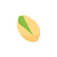 Pistachio icon symbol template for graphic and web design Pistachio nuts in the shell and with leaves. vector
