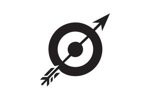 Arrow in the center of the target icon illustration vector