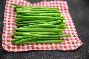 green beans fresh vegetable string bean fresh meal food snack on the table copy space food background rustic top view photo