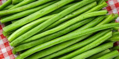 green beans fresh vegetable string bean fresh meal food snack on the table copy space food background rustic top view photo