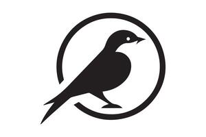 A black and white bird logo on a white background vector