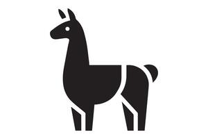 Llama icon illustration isolated on white background llama animal symbol isolated on white background vector