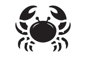 A black and white crab icon on a white background vector