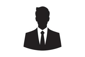 A silhouette of a man in a suit and tie vector