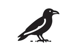 A black and white bird icon on a white background vector
