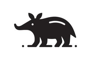 An animal icon with a long tail and a small head vector