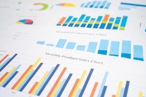 chart or graph paper. Financial, account, statistics and business data. photo