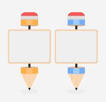 Pencil with text space illustration can be used for banner web design vector