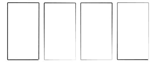 Set of grunge vertical frames, design element, blank border frame vector