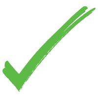 Green grunge check mark icon design element vector