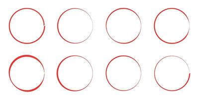 Set of grunge circle highlight frames, design element, blank border frame vector