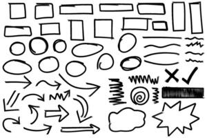 Hand drawn scribbles doodles design element vector