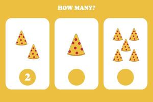 How many pizza slices are there vector
