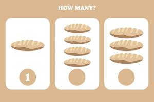 How many breads are there illustration vector