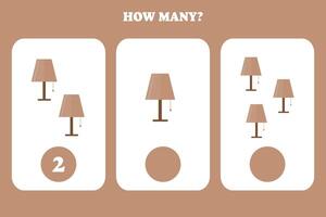 A game of how many lamps are there vector