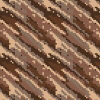 Pixel camouflage repeatable pattern design for hunting gear. Military texture for tactical applications vector