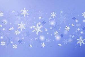 Simple background with snowflakes for winter. Snowy texture abstract design. Elegant random falling snow. vector